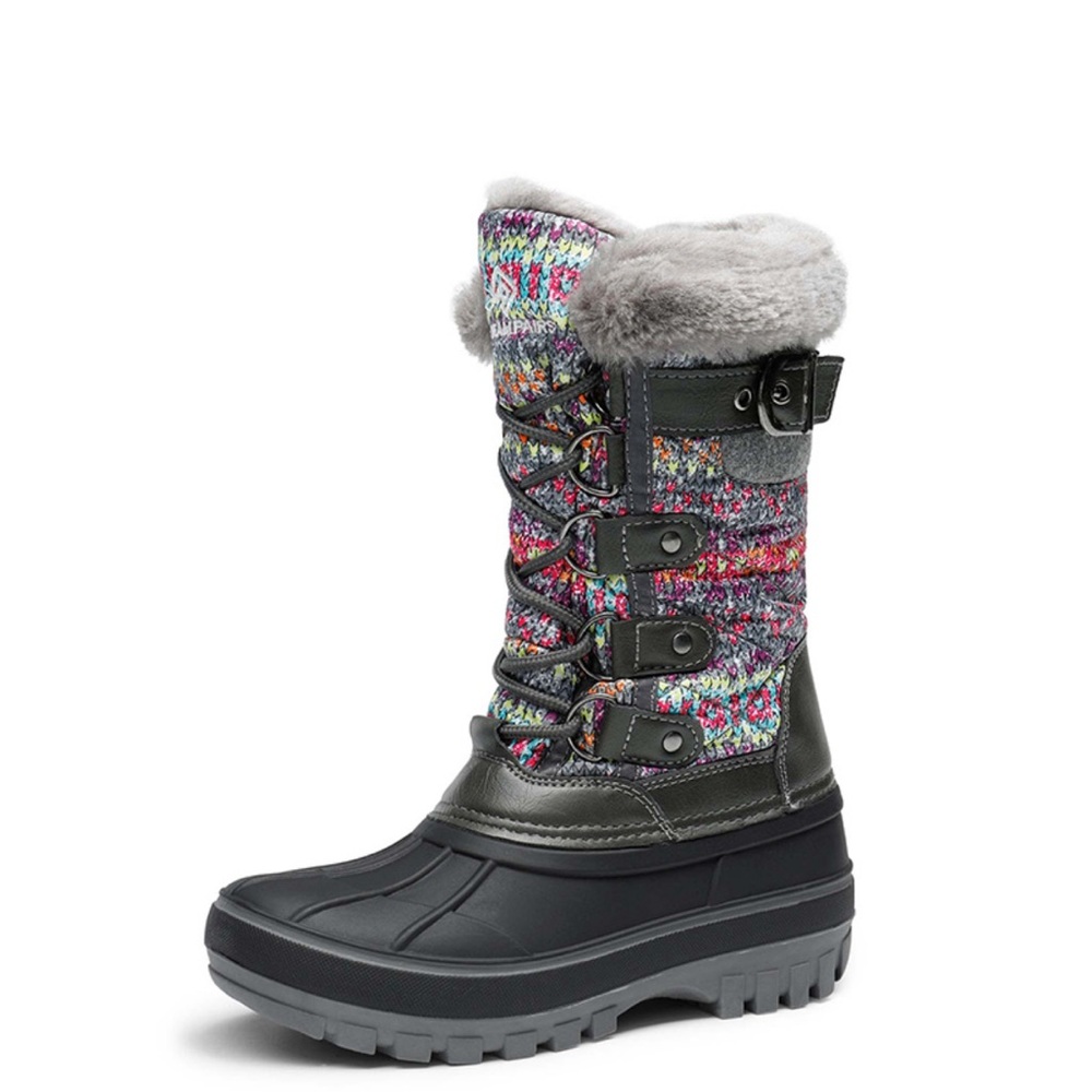 Dream Pairs Multicolor Kids Snow Boots